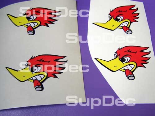 WOODY woodpecker 4 SET left Auto Decal Stickers